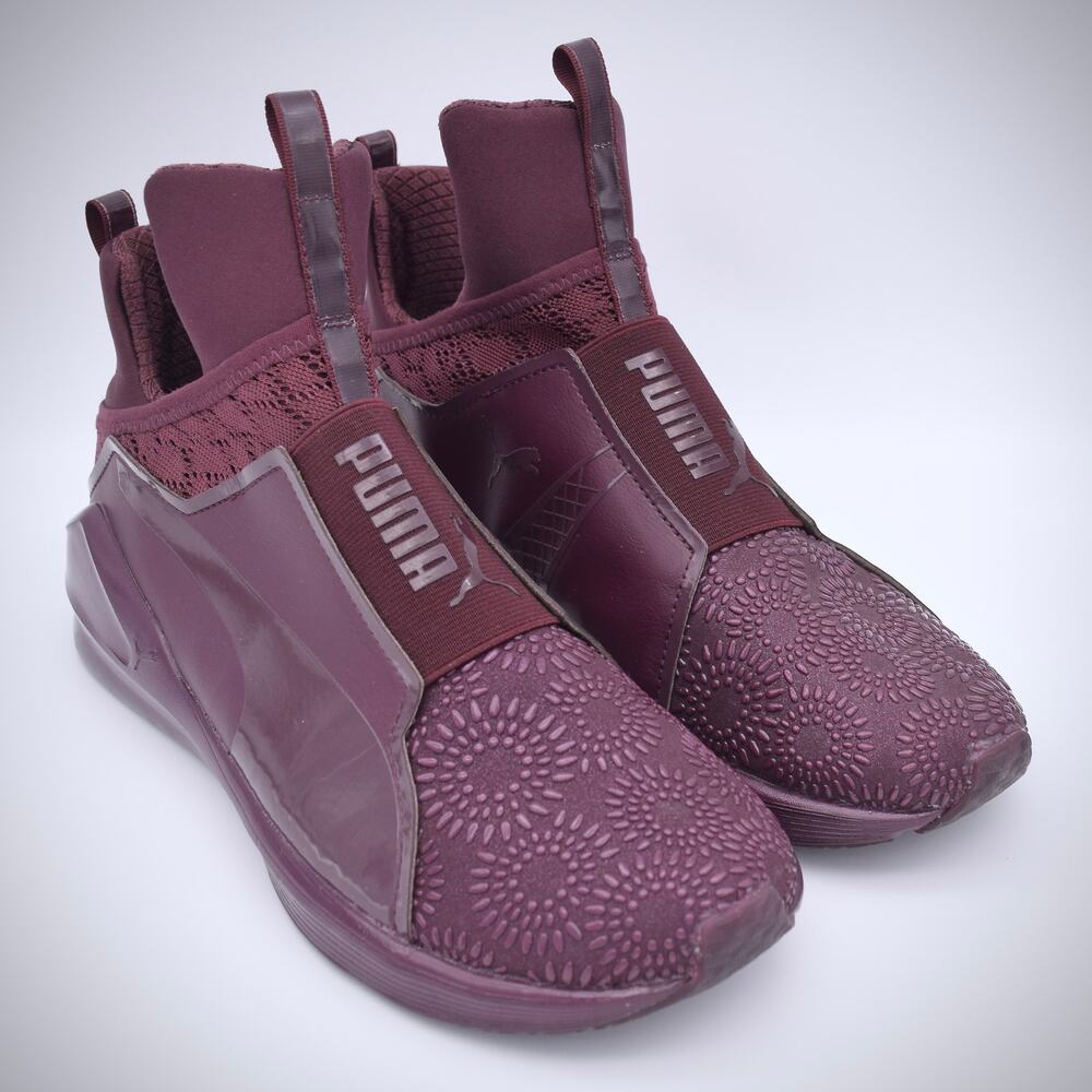 Puma Womens Fierce KRM Sneakers 9 High Top Burgundy Trainers